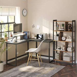 Desk L-shaped Computer Desk with Movable Monitor Mount - Karrari