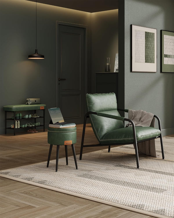 Mid-Century Chair with Armrests - Forest Green - Karrari