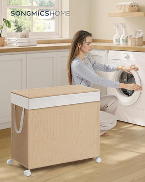 Laundry Sorter on Wheels – 3 Sections