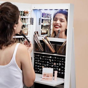 360° Rotating LED Mirror Jewellery Cabinet - Karrari