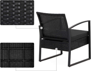 3-Piece PE Rattan Garden Furniture Set