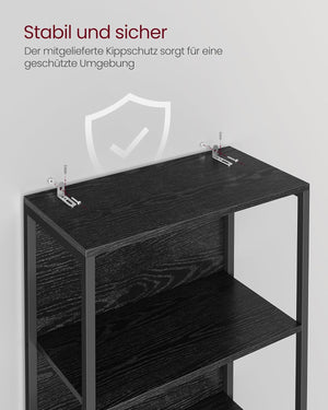 6-Tier Bookcase with LED Lighting – Metal Frame - Karrari