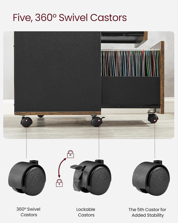 Industrial Office Storage Cabinet on Wheels