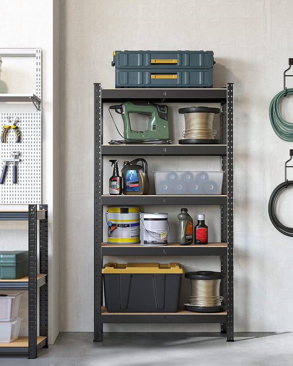Heavy-Duty Steel Storage Rack - 5-Tier, High Load Capacity (30x75x150cm) - Karrari
