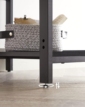 Computer Desk with 2 Shelves – Reversible Office PC Table