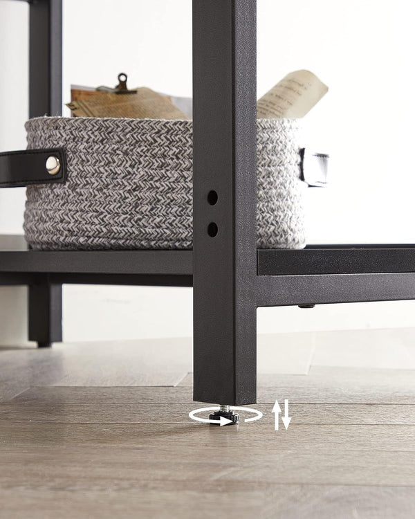 Computer Desk with 2 Shelves – Reversible Office PC Table