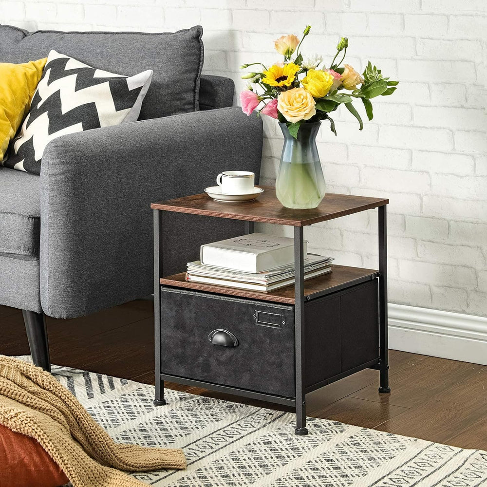 Nightstand with Fabric Drawer - Karrari