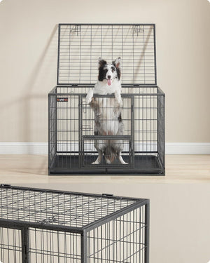 Heavy-Duty Portable Dog Crate with 2 Doors - Karrari