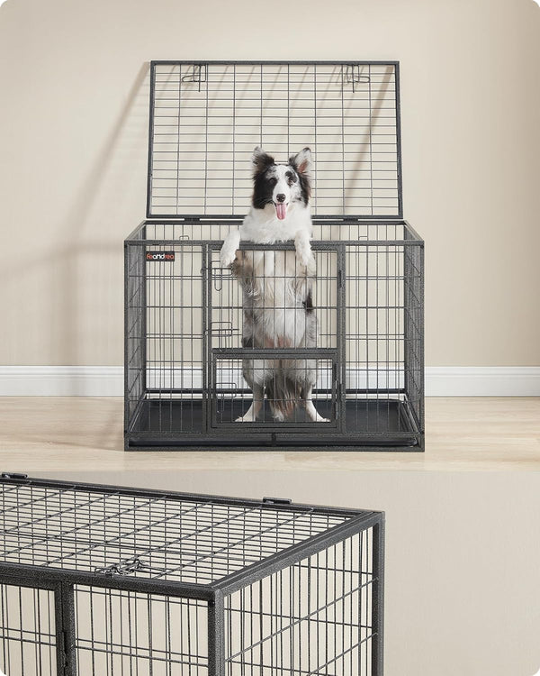 Heavy-Duty Portable Dog Crate with 2 Doors - Karrari