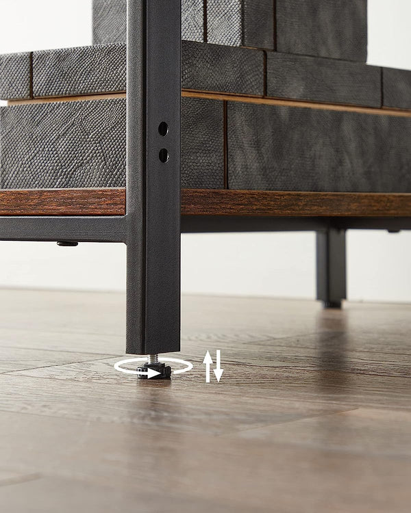 Industrial Computer Desk with Shelves - Karrari