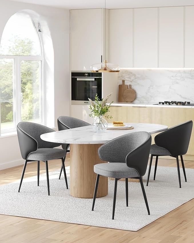 Grey Upholstered Dining Chairs (set of 2) - Karrari