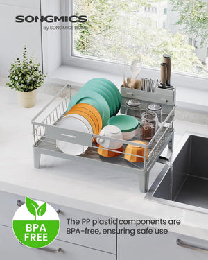 360° Dish Rack with Drain Spout & Cutlery Holder - Karrari
