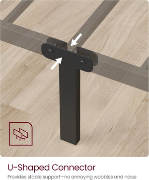 Metal Single Bed Frame - Black - Karrari