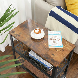 Side Table with 2 Mesh Shelves - Karrari