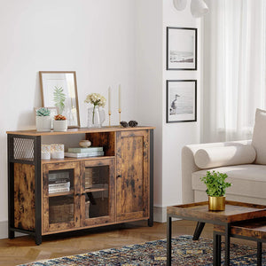 Sideboard Cabinet - Glass Doors & Adjustable Shelves - Karrari