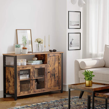 Sideboard, Kitchen Cabinet, Storage Unit, with 3 Doors, for Living Room, Kitchen, Dining Room