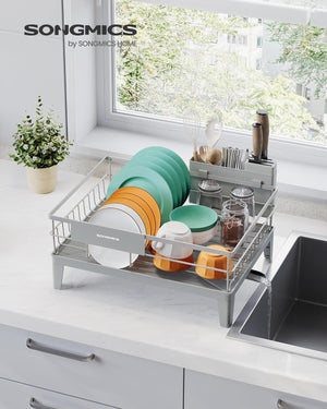 360° Dish Rack with Drain Spout & Cutlery Holder - Karrari