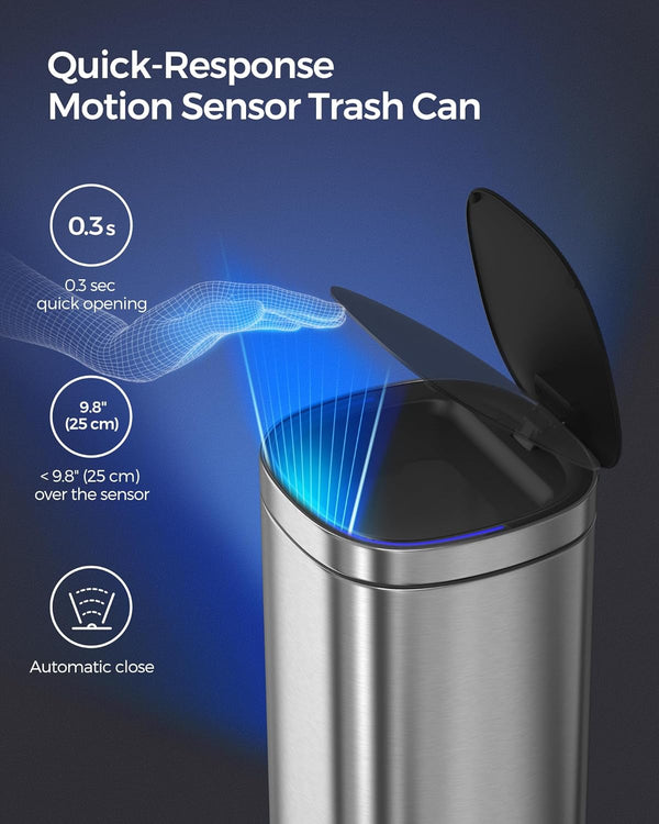 13 Gallon Motion Sensor Kitchen Trash Can - Karrari