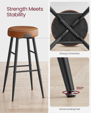 Set of 2 Kitchen Bar Stools