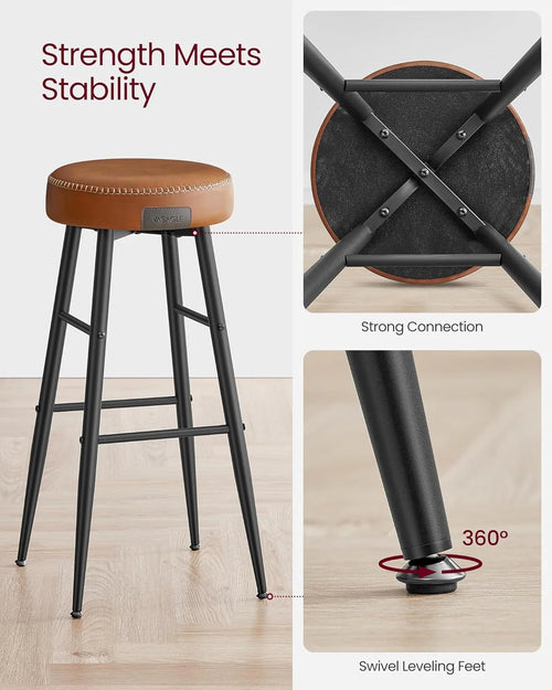 Set of 2 Kitchen Bar Stools