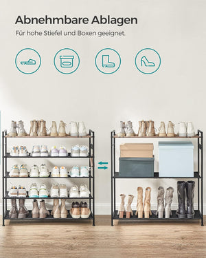 5-Tier Metal Shoe Rack (20–25 Pairs) - Karrari