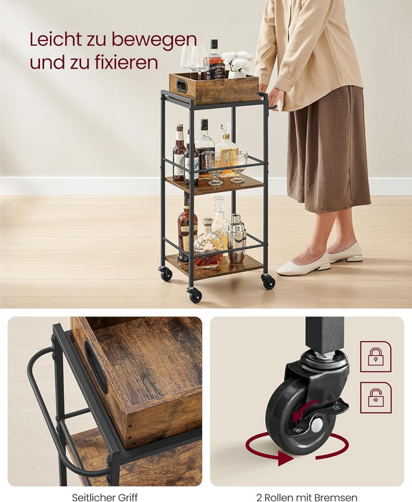 Kitchen Trolley with Removable Tray - Karrari