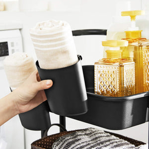 3-Tier Rolling Metal Trolley with Handles