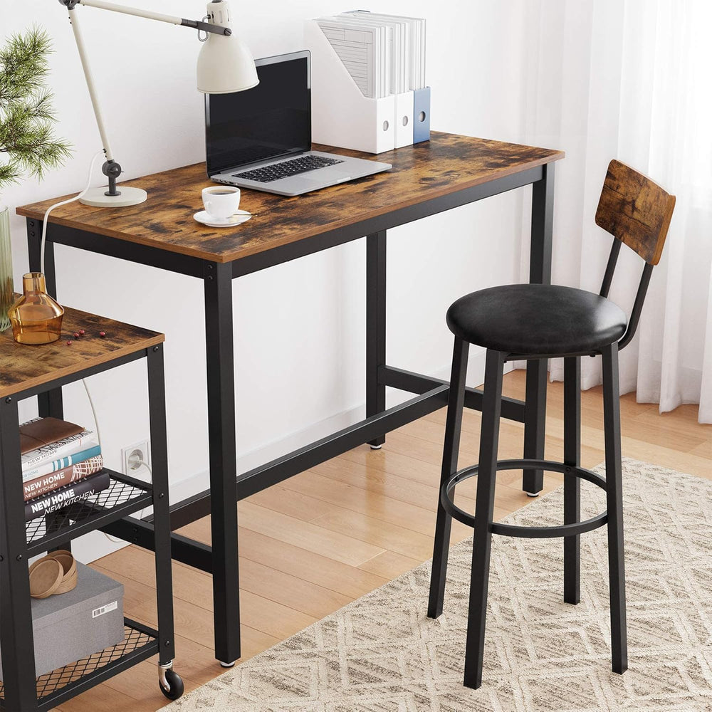 Industrial Bar Table with Metal Frame