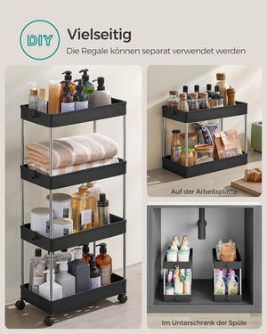 4-Tier Rolling Kitchen Trolley - Karrari