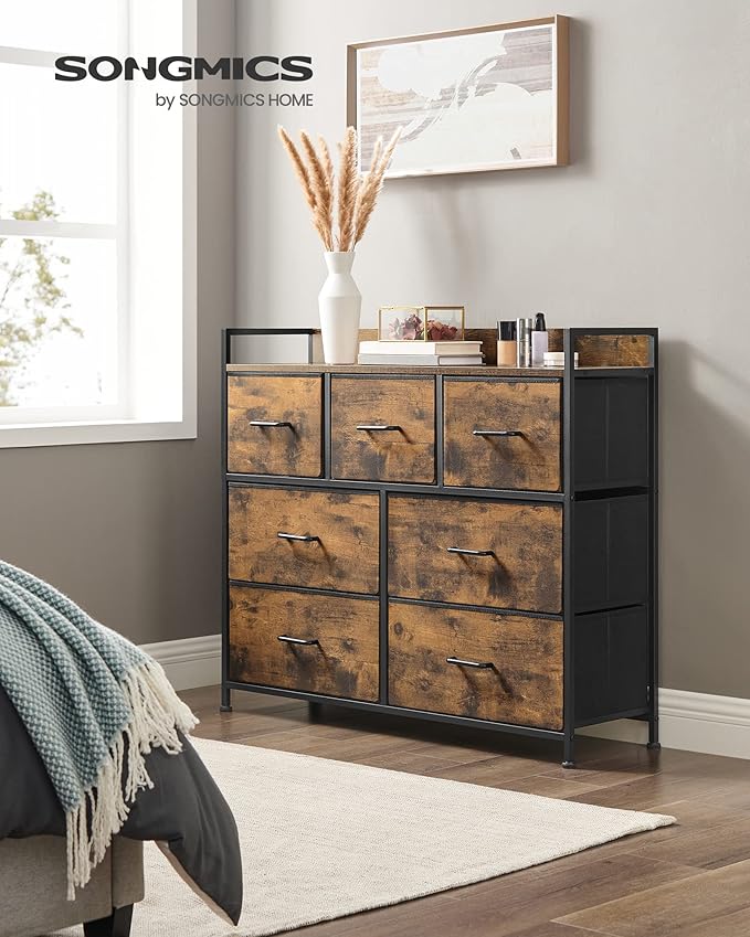 Bedroom Cabinet with 7 Fabric Drawers - Karrari
