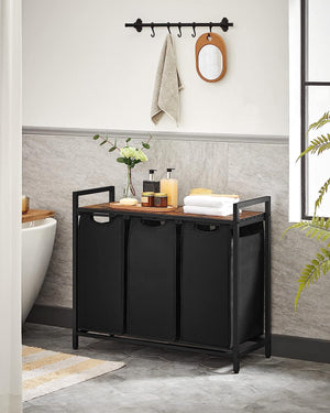 Laundry Hamper - 3 Removable Oxford Fabric Bags