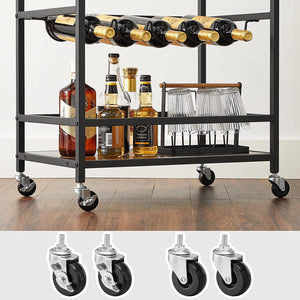Bar Trolley with Wine & Glass Holders - Karrari
