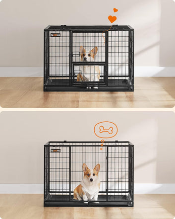 Heavy-Duty Dog Crate, Dog Cage, 92.5 x 57.5 x 64 cm,