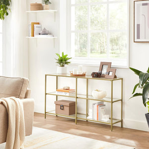 Gold Console Table with 3-Tier - Karrari