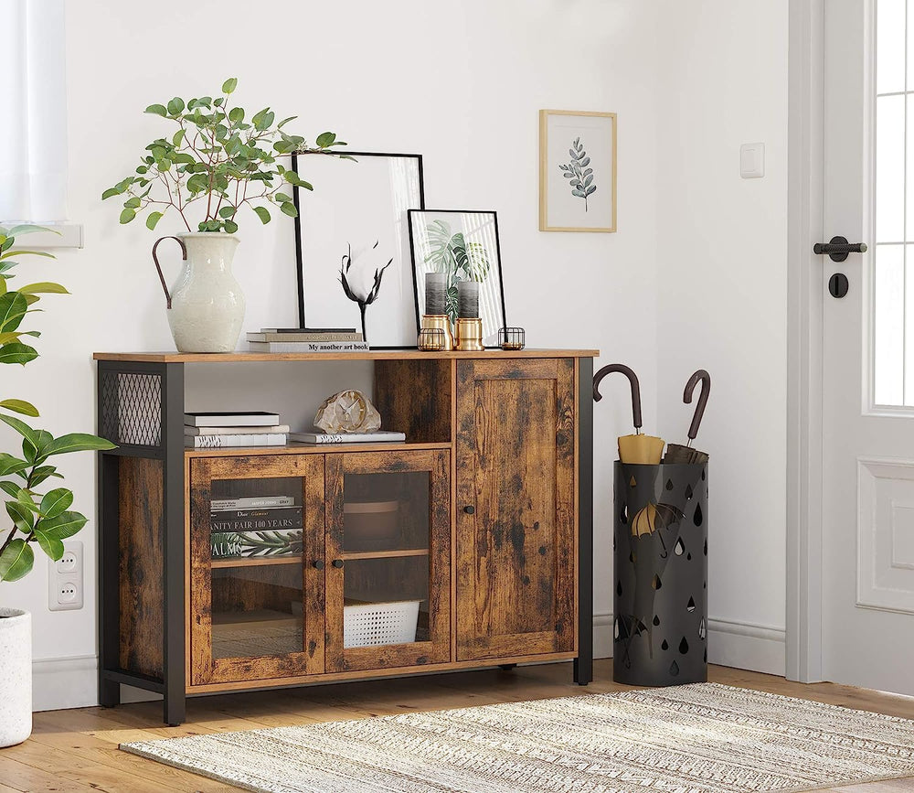 Sideboard Cabinet - Glass Doors & Adjustable Shelves - Karrari