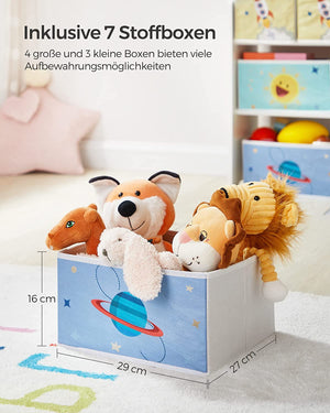 Kids Toy Shelf with 7 Fabric Storage Bins - Karrari