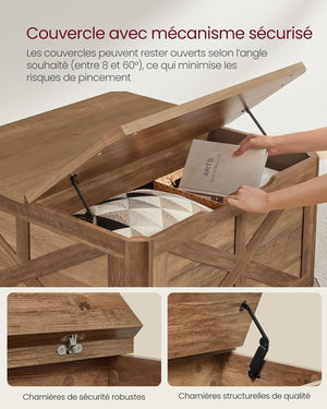Square Coffee Table with Lids - Karrari