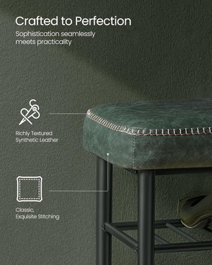 Mid-Century Shoe Rack Storage Bench - Karrari