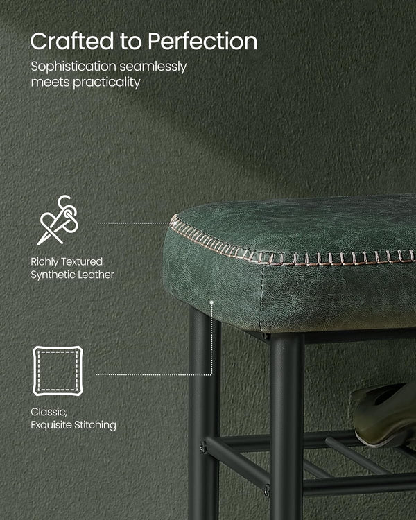 Mid-Century Shoe Rack Storage Bench - Karrari