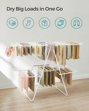 2-Tier Clothes Horse Dryer – Foldable, Space-Saving - Karrari