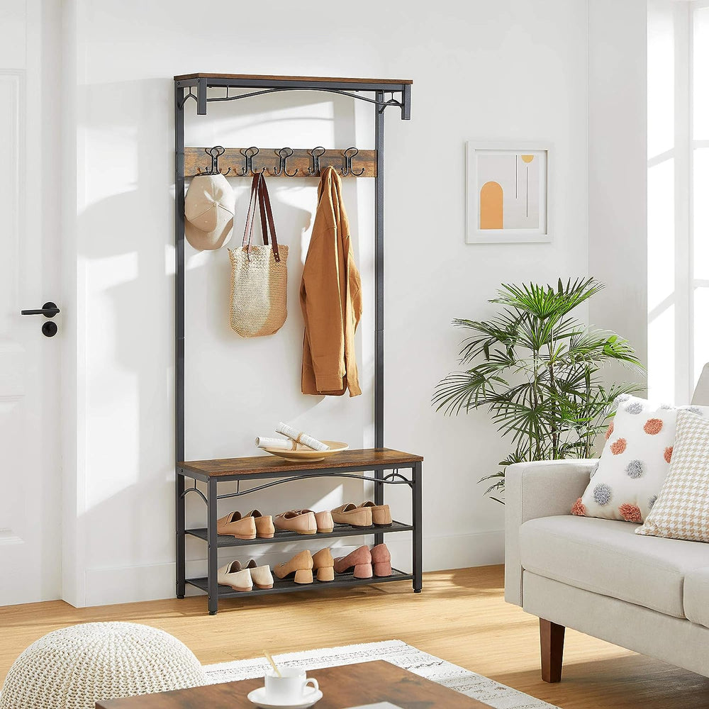 Coat Rack with Bench & Shoe Storage - Karrari
