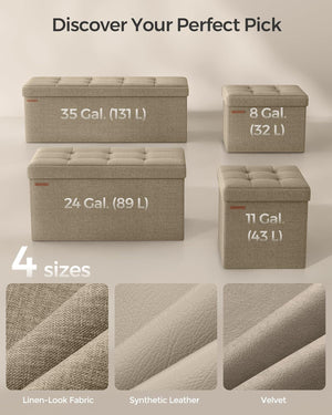Storage Ottoman Bench – Folding Footrest - Karrari