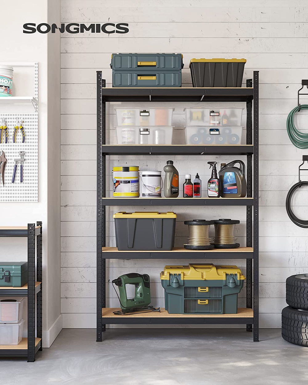 5-Tier Steel Shelving Unit – Boltless Garage Storage Rack (60x120x200cm) - Karrari