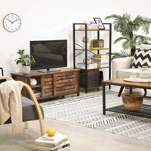 Industrial TV Stand with Sliding Doors - Karrari