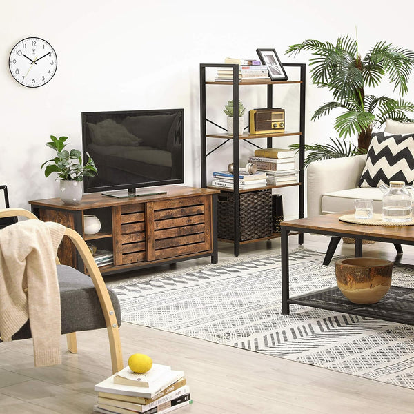 Industrial TV Stand with Sliding Doors - Karrari