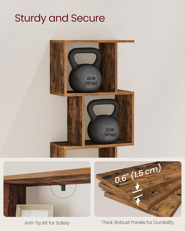 6-Tier Storage Shelf – Bookcase & Room Divider