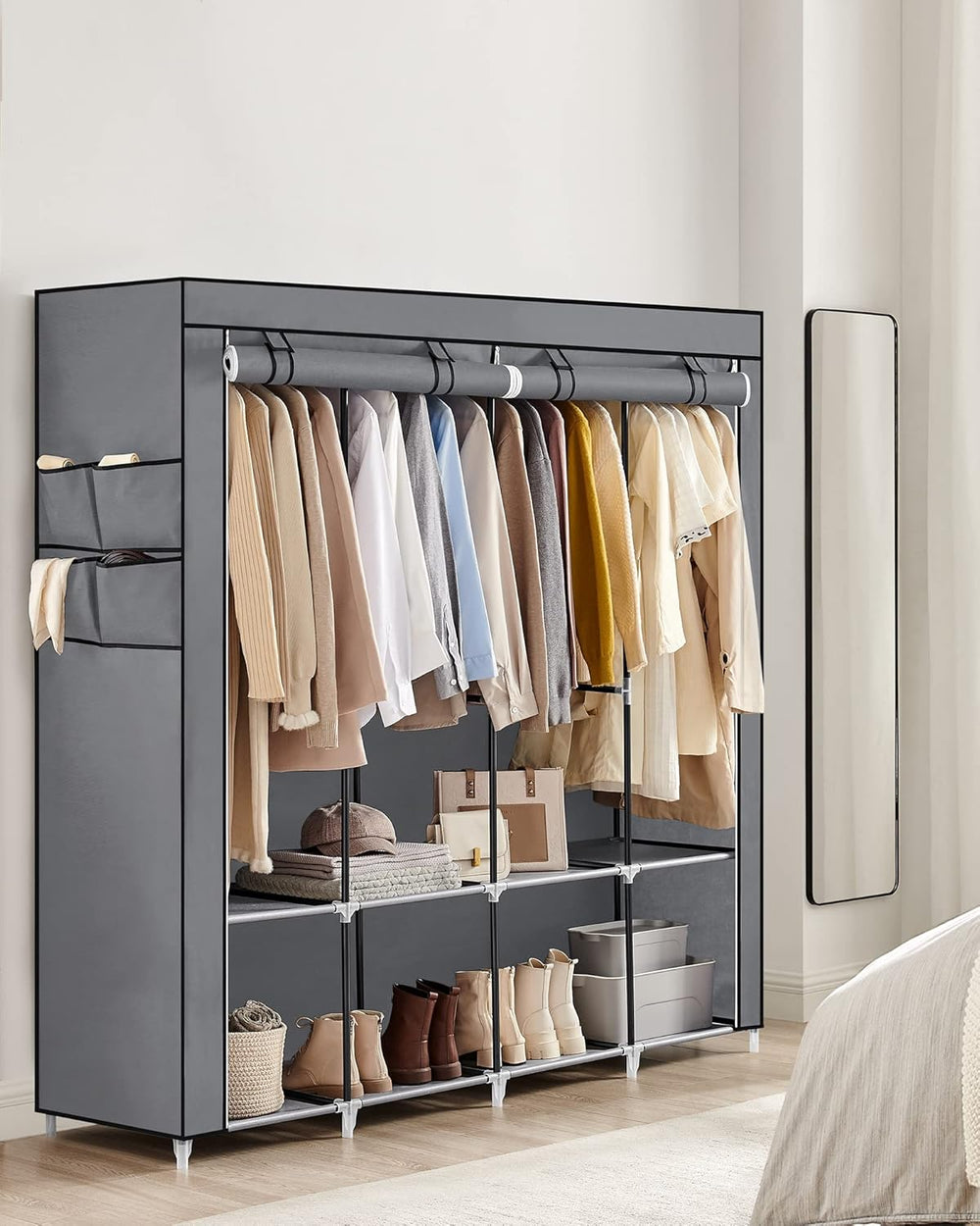 Clothes Wardrobe with 4 Hanging Rails - Karrari