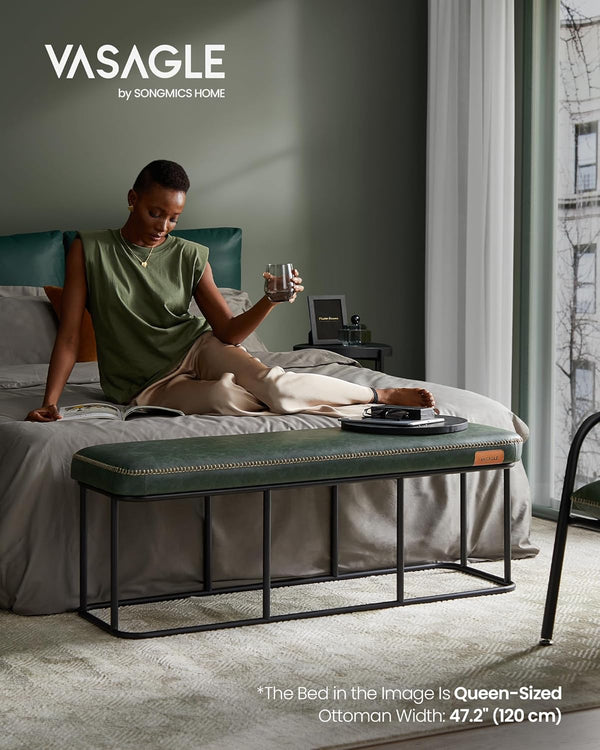 Faux Leather Bench – Steel Frame - Karrari
