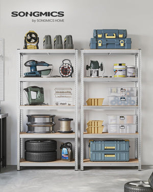 5-Tier Industrial Storage Shelf - Adjustable Boards (40x90x180cm) - Karrari