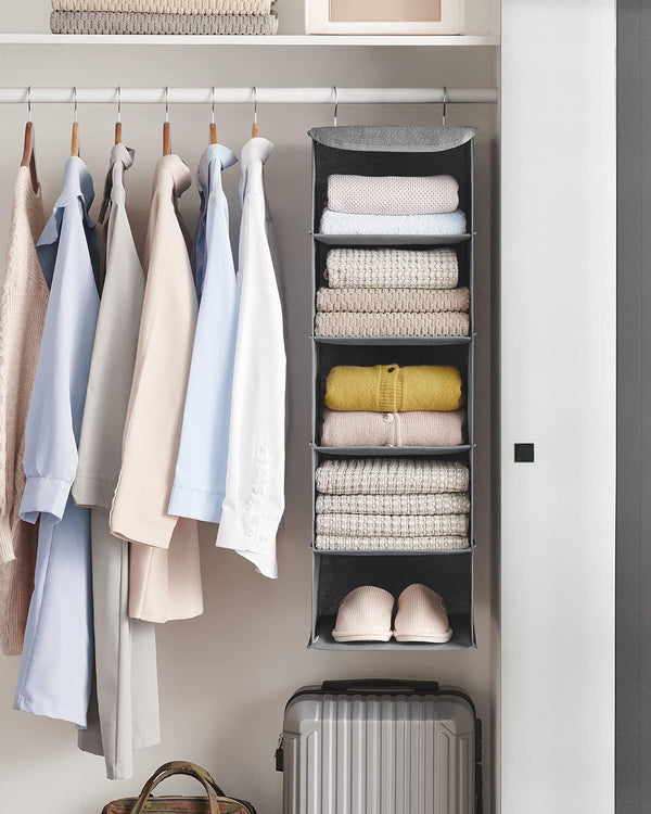 Hanging Wardrobe Storage Organiser - Foldable Shelves - Karrari